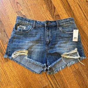 BP Womens Distressed High-Rise Denim Shorts Size 31 New